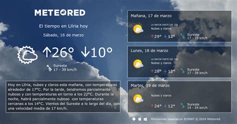 tiempo en lliria 14 dias|El Tiempo en Llíria. Predicción a 14 días